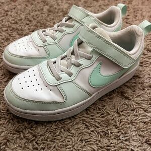 Kids Mint Green and White Sneakers NIKE
